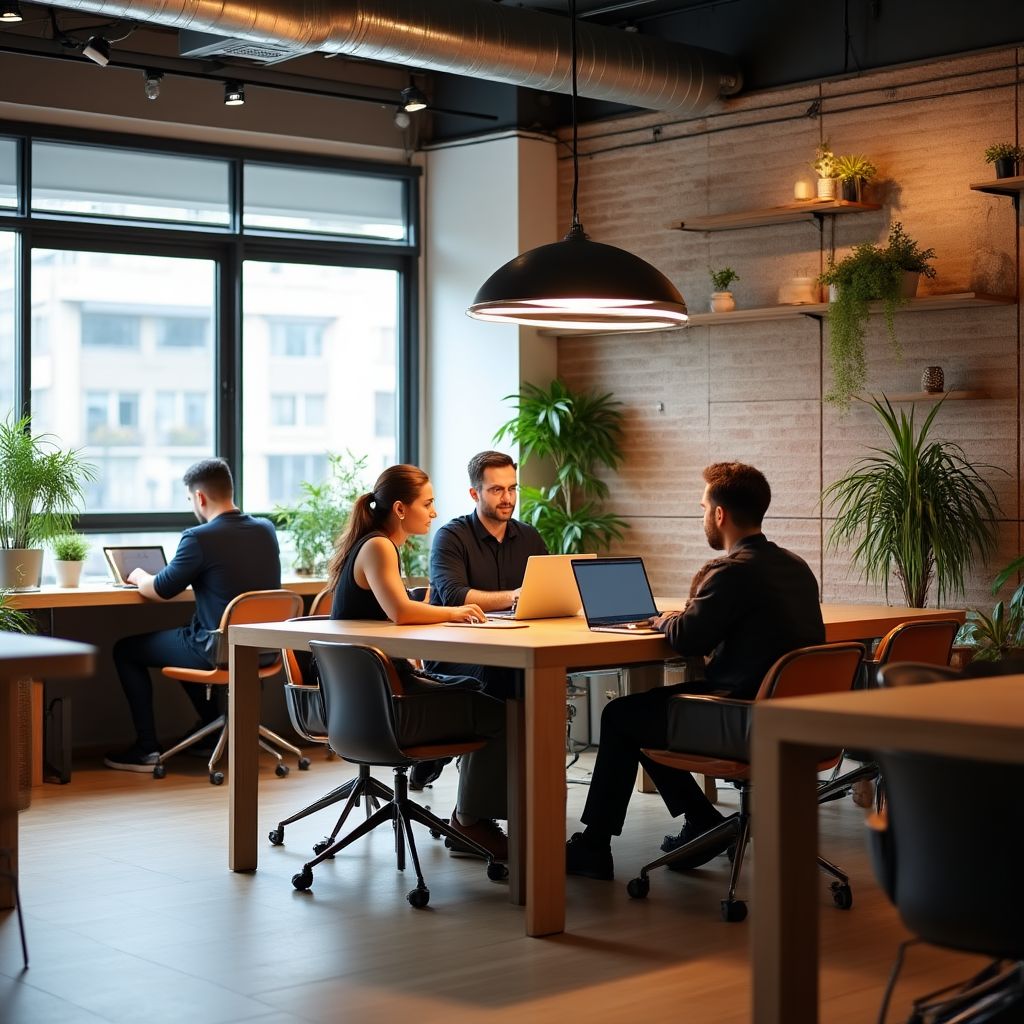 Co-working alanında çalışanlar