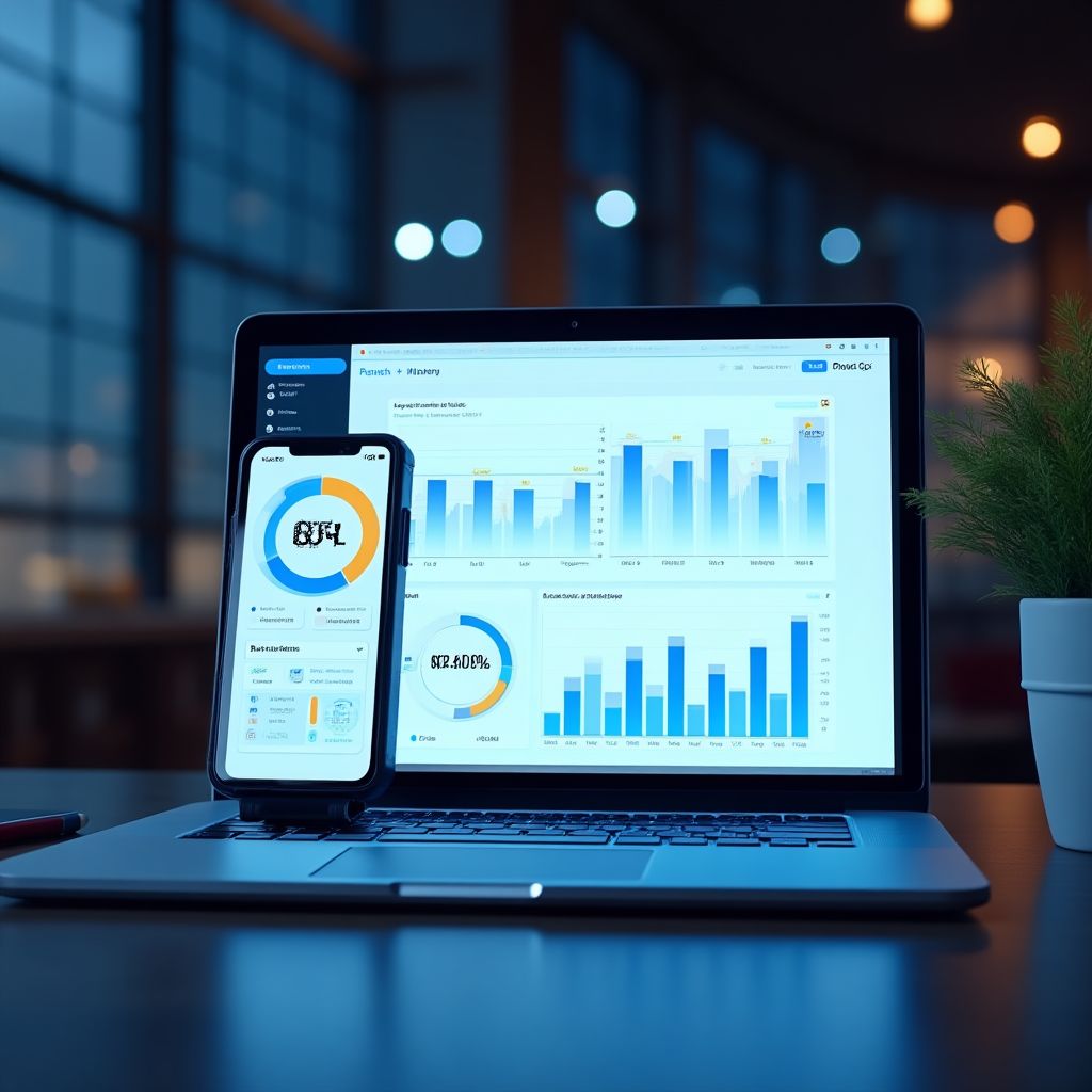 Fintech uygulaması arayüzü
